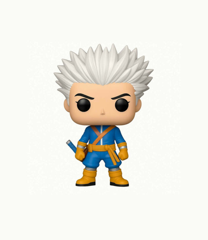 White-haired warrior figure