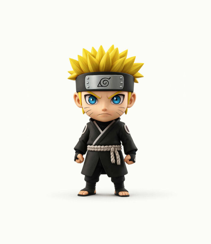 Blond ninja chibi figure