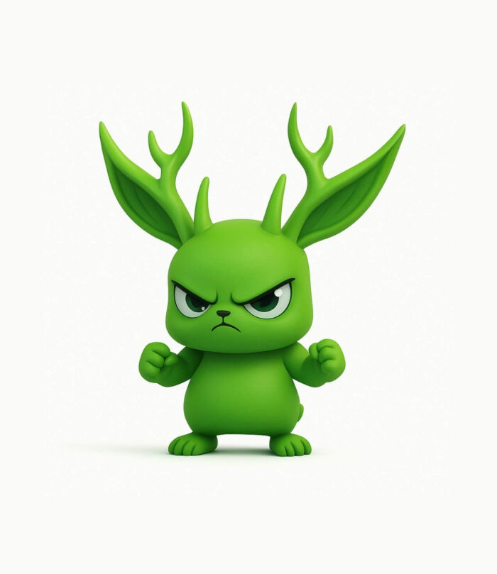 Green forest creature figure