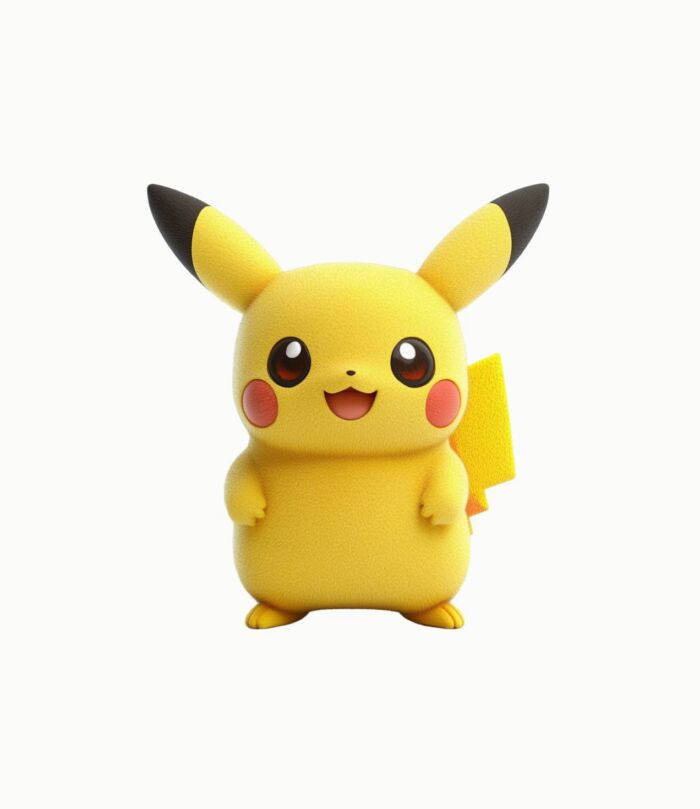 Electric yellow mouse figure